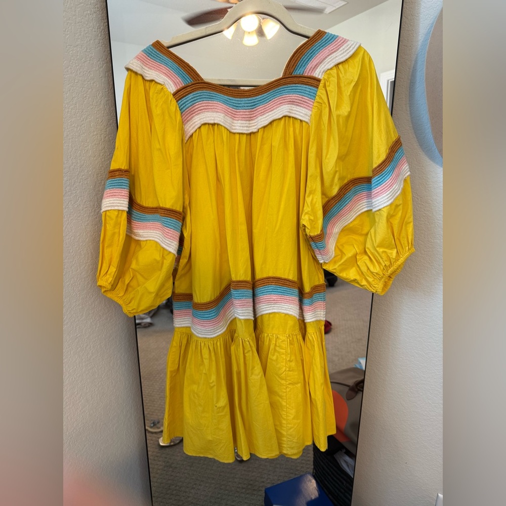 Corey Lynn Calter Yellow Dress with Multicolor Accents